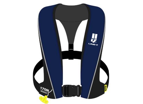 gallery image of Line 7 Blue Inflatable Lifejacket 170N Adult