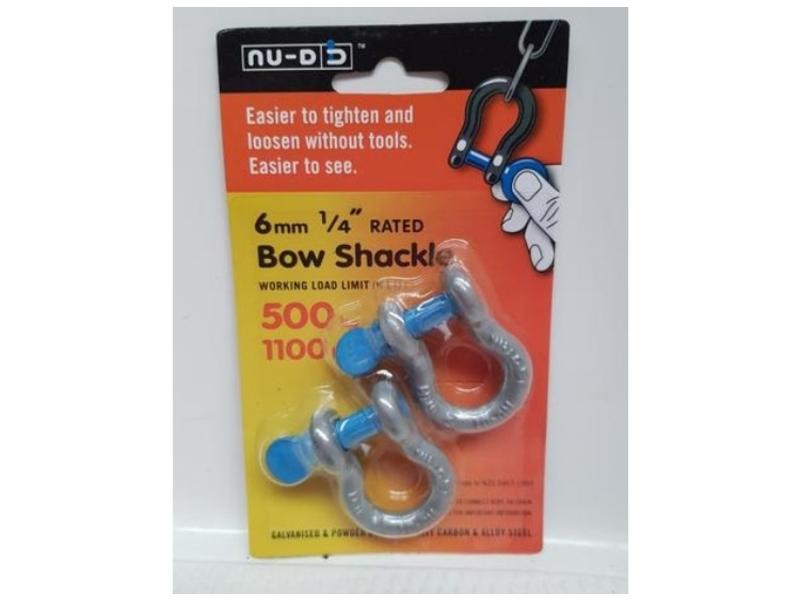 product image for Nu-D 6mm Bow Shackle - Twin Pack