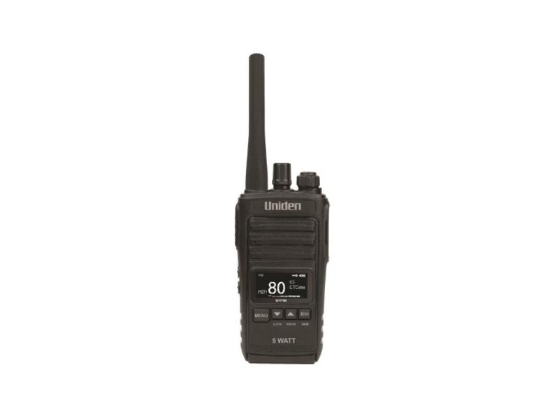 product image for Uniden UH755, 5 Watt UHF Handheld UHF Radio, IP54, Single