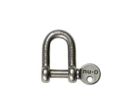 image of Nu-D 8mm Stainless Steel DEE Shackle with Captive Pin